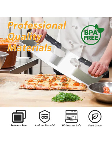 Cortador de Pizza MS WGO 35.56 cm Acero Inoxidable Apto Lavavajillas