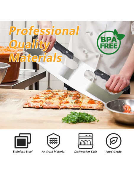 Cortador de Pizza MS WGO 35.56 cm Acero Inoxidable Apto Lavavajillas