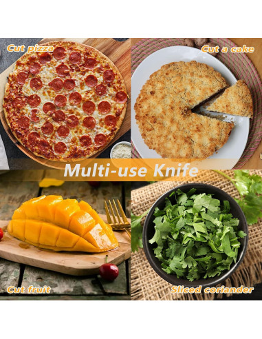 Cortador de Pizza MS WGO 35.56 cm Acero Inoxidable Apto Lavavajillas