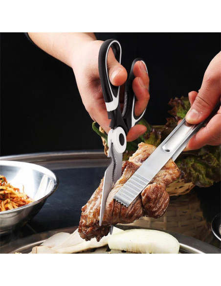 Tijeras de Cocina Multifuncionales QtoiKce Acero Inoxidable