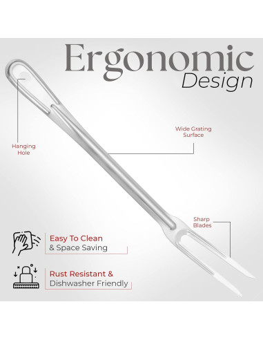 Tenedor de Barbacoa Alpine Cuisine 34.3cm Acero Inoxidable