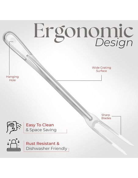 Tenedor de Barbacoa Alpine Cuisine 34.3cm Acero Inoxidable