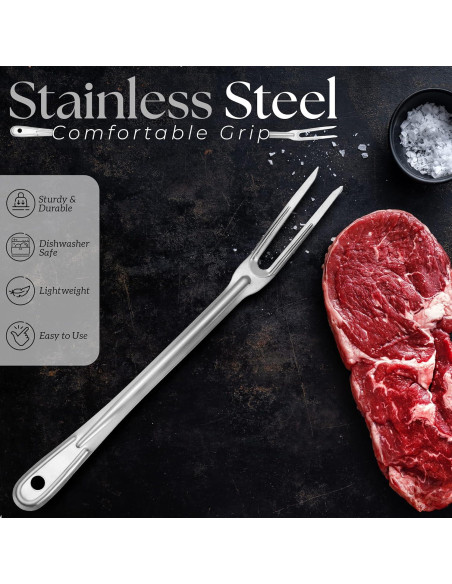 Tenedor de Barbacoa Alpine Cuisine 34.3cm Acero Inoxidable