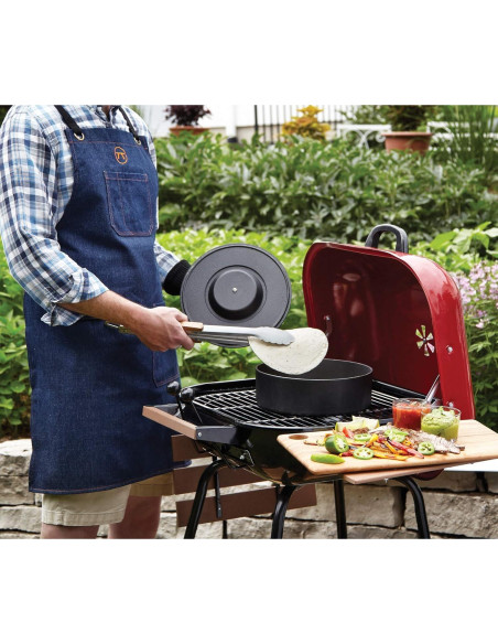 Olla Multiusos de Hierro Fundido Outset 3 Cuartos Negra