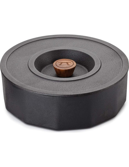 Olla Multiusos de Hierro Fundido Outset 3 Cuartos Negra