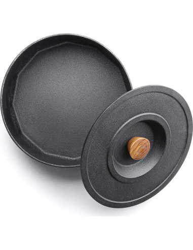 Olla Multiusos de Hierro Fundido Outset 3 Cuartos Negra