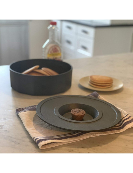 Olla Multiusos de Hierro Fundido Outset 3 Cuartos Negra