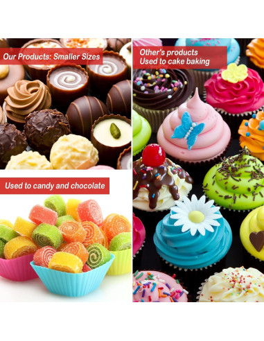 Forros de Cupcake Desechables Funtery 600 Piezas Coloridos
