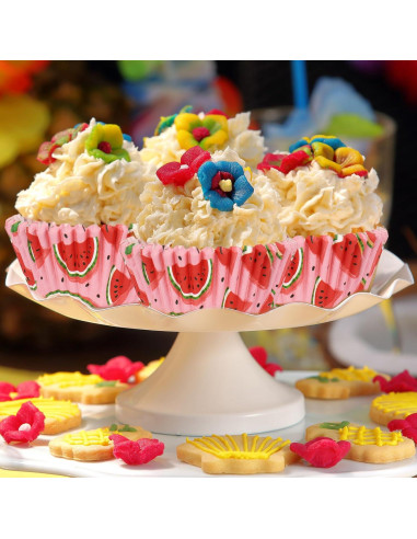 Forros de Cupcake Desechables Whaline 300 Piezas Sandía Rosa