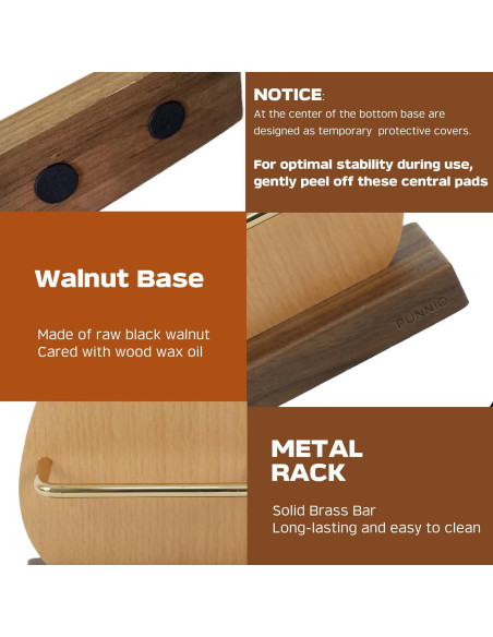 Soporte para Filtros de Café PUNNIO - Madera de Nogal y Haya