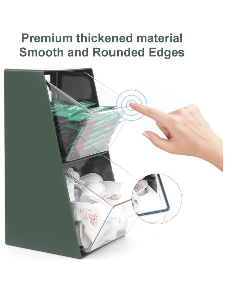 Organizador de Cápsulas de Café Bokelai Verde Vintage 2 Compartimentos