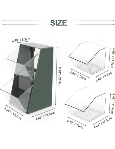 Organizador de Cápsulas de Café Bokelai Verde Vintage 2 Compartimentos