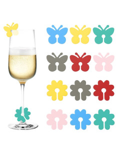 Marcadores de Copas de Vino PENTA ANGEL 12 Pcs Silicona Coloridos