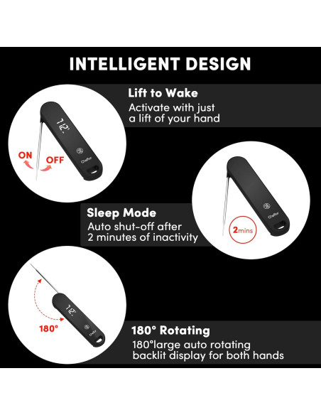 Termómetro Digital de Carne Cheflor TM-01, Lectura Rápida 0.5s