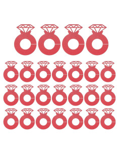 Marcadores de Copas de Vino PATIKIL 25 Pcs Etiquetas Rojo