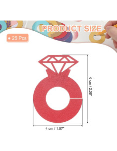 Marcadores de Copas de Vino PATIKIL 25 Pcs Etiquetas Rojo 2