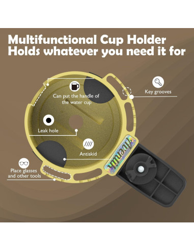 Soporte para Taza de Escritorio EDSRDUX Amarillo Mediano