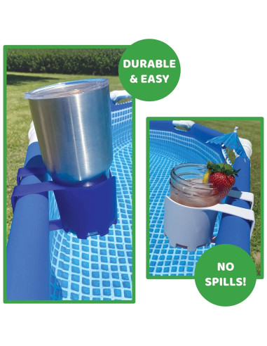 Soporte para vasos de piscina Storage Theory - Clip-on Azul - 4 Paquetes