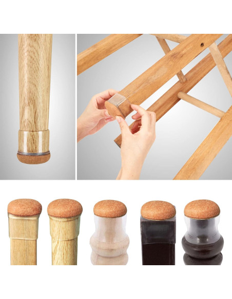 16 Protectores de Suelo para Patas de Sillas Yarehand - Silicona y Fieltro
