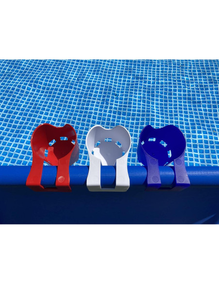 Soporte para vasos de piscina Storage Theory - Clip-on Azul - 4 Paquetes Soporte para vasos de piscina Storage Theory - Clip-on Azul - 4 Paquetes