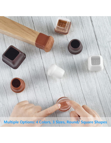 16 Protectores de Suelo para Patas de Sillas Yarehand - Silicona y Fieltro