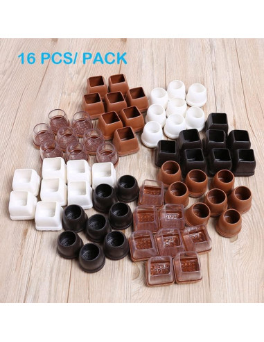 16 Protectores de Suelo para Patas de Sillas Yarehand - Silicona y Fieltro