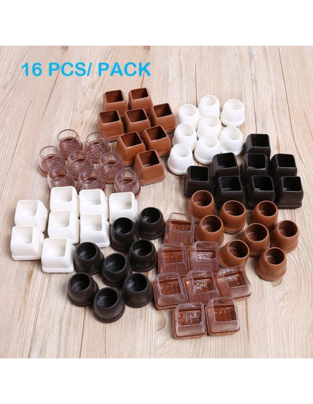 16 Protectores de Suelo para Patas de Sillas Yarehand - Silicona y Fieltro