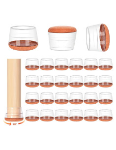 24 Protectores de Patas de Silla Jedroc Silicona 30-36mm