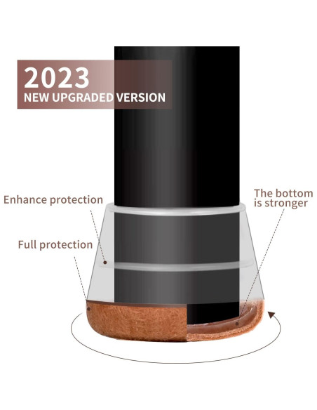 24 Protectores de Patas de Silla Jedroc Silicona 30-36mm