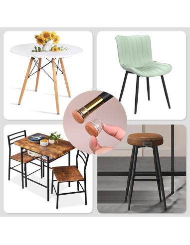 24 Protectores de Patas de Silla Jedroc Silicona 30-36mm