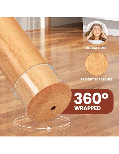 32 Protectores de Suelo para Patas de Sillas GEMOWN - Silicona y Fieltro