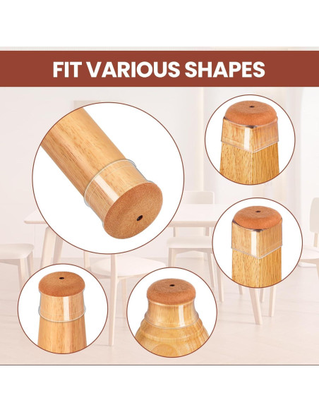 32 Protectores de Suelo para Patas de Sillas GEMOWN - Silicona y Fieltro