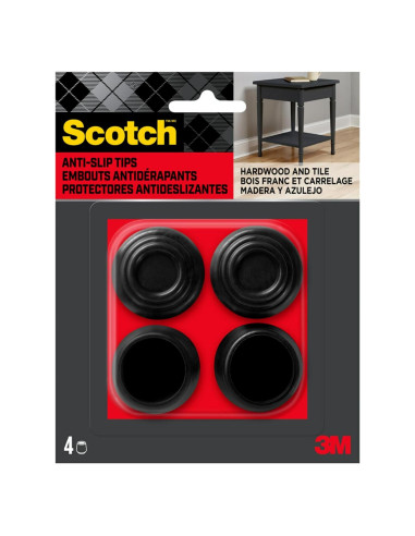 Consejos para Sillas Scotch 6 Pzs 2.86 cm Antideslizantes Goma Negra