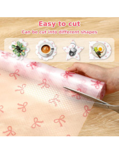 Forro de Refrigerador Rosa FYSUIMU 30x300 cm Impermeable 2