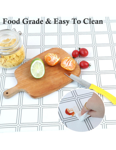 Forro Antideslizante Impermeable GMCOZY 30 cm x 3 m Grís/Blanco