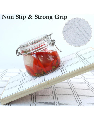 Forro Antideslizante Impermeable GMCOZY 30 cm x 3 m Grís/Blanco