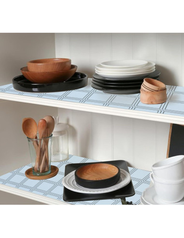 Forro Antideslizante Impermeable GMCOZY 30 cm x 3 m Grís/Blanco