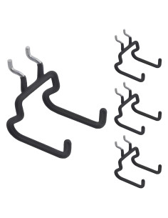 4 Ganchos Dobles de Utilidad Nivithi para Tablero de Clavos