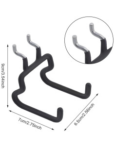 4 Ganchos Dobles de Utilidad Nivithi para Tablero de Clavos 2