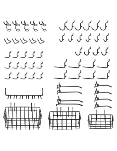 Kit de 60 Ganchos y Cestas de Alta Resistencia MADD TOOLS