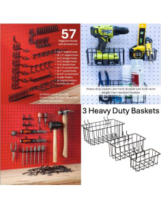 Kit de 60 Ganchos y Cestas de Alta Resistencia MADD TOOLS 2