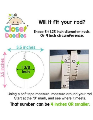 Divisores de Tamaño para Armario Bebé Digitaldoodlebug - Set de 6
