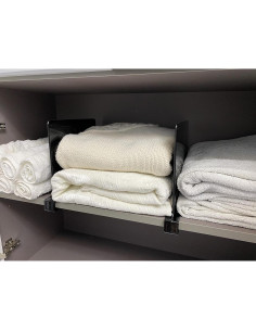 Divisores de Estante de Acrílico ChengHe - 4 Pcs Negros 2