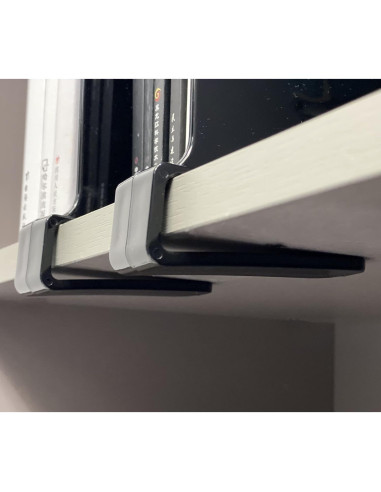 Divisores de Estante de Acrílico ChengHe - 4 Pcs Negros