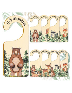 Divisores de Armario para Bebés Whaline - 8 Piezas Madera Bosque