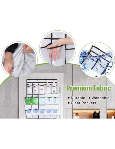 Organizador de Zapatos sobre la Puerta MISSLO 35 Bolsillos Blanco