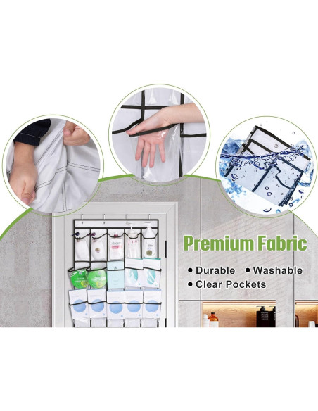 Organizador de Zapatos sobre la Puerta MISSLO 35 Bolsillos Blanco