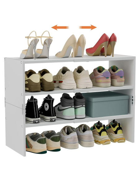 Organizador de Zapatos Expandible Cidaziya Blanco 3 Niveles Organizador de Zapatos Expandible Cidaziya Blanco 3 Niveles