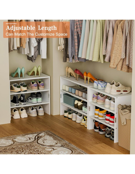 Organizador de Zapatos Expandible Cidaziya Blanco 3 Niveles Organizador de Zapatos Expandible Cidaziya Blanco 3 Niveles