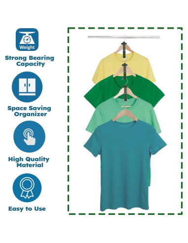 Ganchos Conectores para Perchas DMIMIA 80 PCS Verde